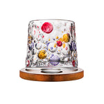 Hand-Drawn Rotating Glass Cups – Multi-Purpose Nordic Style Whiskey Glasses (270ml)