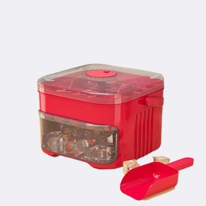 50-Grid Large Capacity Ice Maker – Double-Layer Ice Storage Barrel & Ball Mold Set for Home & Outdoor Use