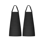 Waterproof Solid Color Kitchen Apron – Oil-Resistant, Sleeveless Polyester Apron (Black, 80x70cm)