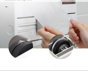 3-in-1 Wall Kitchen Roll Holder with Upgraded Magnetic Suction Cup – Perfect for Foil, Cling Film & Aluminum Foil Dispensing