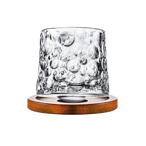 Hand-Drawn Rotating Glass Cups – Multi-Purpose Nordic Style Whiskey Glasses (270ml)