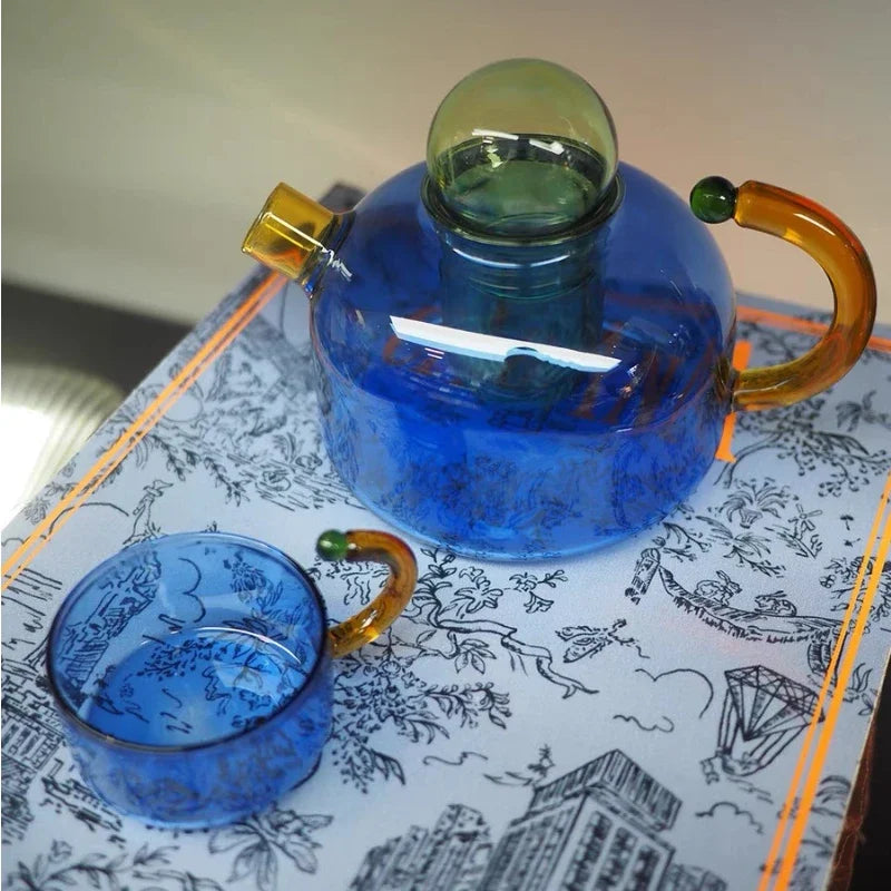 Creative Heat Resistant Glass Teapot Pitcher – Durable Household Teaware for Tea Sets and Kettles