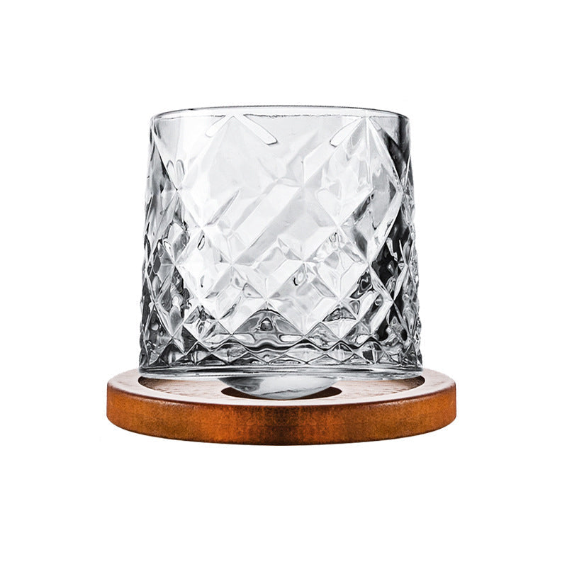 Hand-Drawn Rotating Glass Cups – Multi-Purpose Nordic Style Whiskey Glasses (270ml)