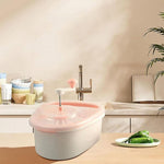 No-Touch Fruit Washing Basin – Multifunctional Draining Basket for Pesticide & Stain Removal (Pink/Blue)