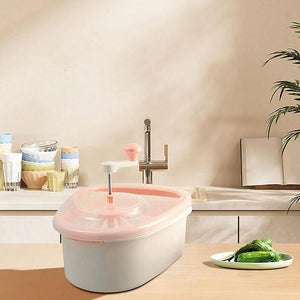 No-Touch Fruit Washing Basin – Multifunctional Draining Basket for Pesticide & Stain Removal (Pink/Blue)