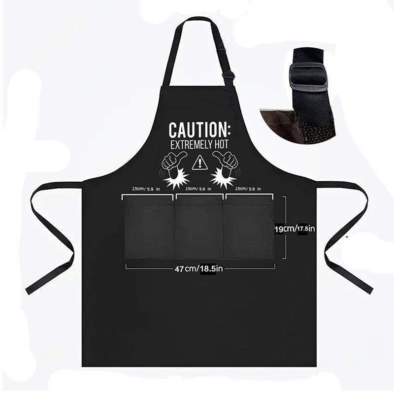 Waterproof Solid Color Kitchen Apron – Oil-Resistant, Sleeveless Polyester Apron (Black, 80x70cm)