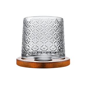Hand-Drawn Rotating Glass Cups – Multi-Purpose Nordic Style Whiskey Glasses (270ml)