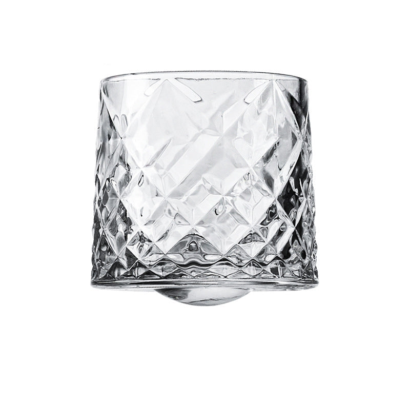 Hand-Drawn Rotating Glass Cups – Multi-Purpose Nordic Style Whiskey Glasses (270ml)