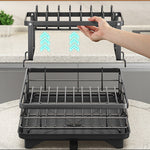 2025 Kitchen Dish Drying Rack with Adjustable Stainless Steel Organizer