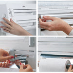 3-in-1 Wall Kitchen Roll Holder with Upgraded Magnetic Suction Cup – Perfect for Foil, Cling Film & Aluminum Foil Dispensing