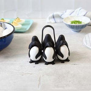 . Penguin-Shaped Egg Cooker – Cute Multifunctional Silicone Egg Boiler & Fridge Storage Holder