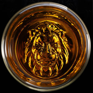 Livoya™ Double-Layer Heat-Resistant Glass Mug – 200ml Creative Cocktail & Coffee Cup (Lion Head Design)