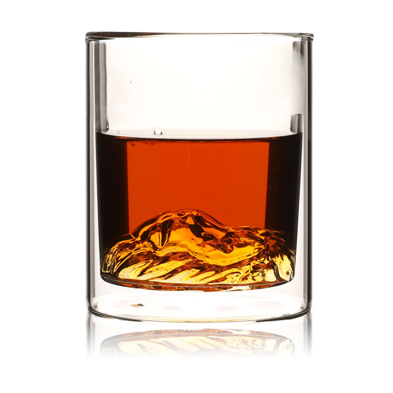Livoya™ Double-Layer Heat-Resistant Glass Mug – 200ml Creative Cocktail & Coffee Cup (Lion Head Design)