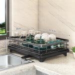 2025 Kitchen Dish Drying Rack with Adjustable Stainless Steel Organizer