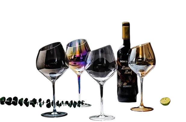 Creative Bevel Champagne Wine Glass Cups Crystal Transparent Goblet Colored Glasses Nordic Ins Style Color Changing Wine Cup