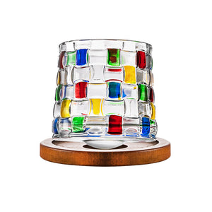 Hand-Drawn Rotating Glass Cups – Multi-Purpose Nordic Style Whiskey Glasses (270ml)