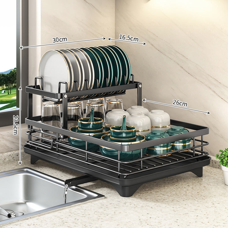 2025 Kitchen Dish Drying Rack with Adjustable Stainless Steel Organizer