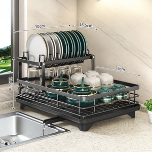 2025 Kitchen Dish Drying Rack with Adjustable Stainless Steel Organizer