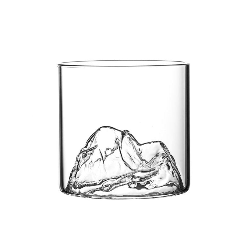 Mountain Viewing Glass Cup – China-Chic Fuji-Inspired Transparent Tea & Water Cup (Heat Resistant, Handle-Free)