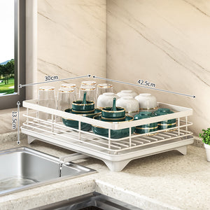 2025 Kitchen Dish Drying Rack with Adjustable Stainless Steel Organizer