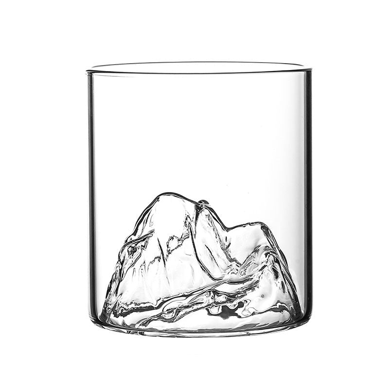 Mountain Viewing Glass Cup – China-Chic Fuji-Inspired Transparent Tea & Water Cup (Heat Resistant, Handle-Free)
