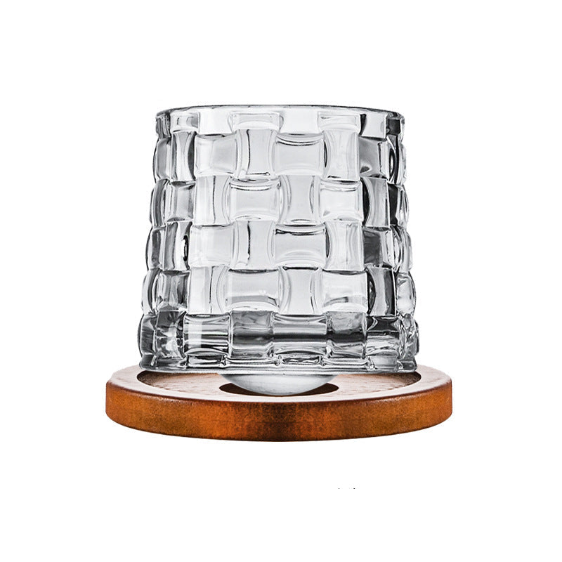 Hand-Drawn Rotating Glass Cups – Multi-Purpose Nordic Style Whiskey Glasses (270ml)