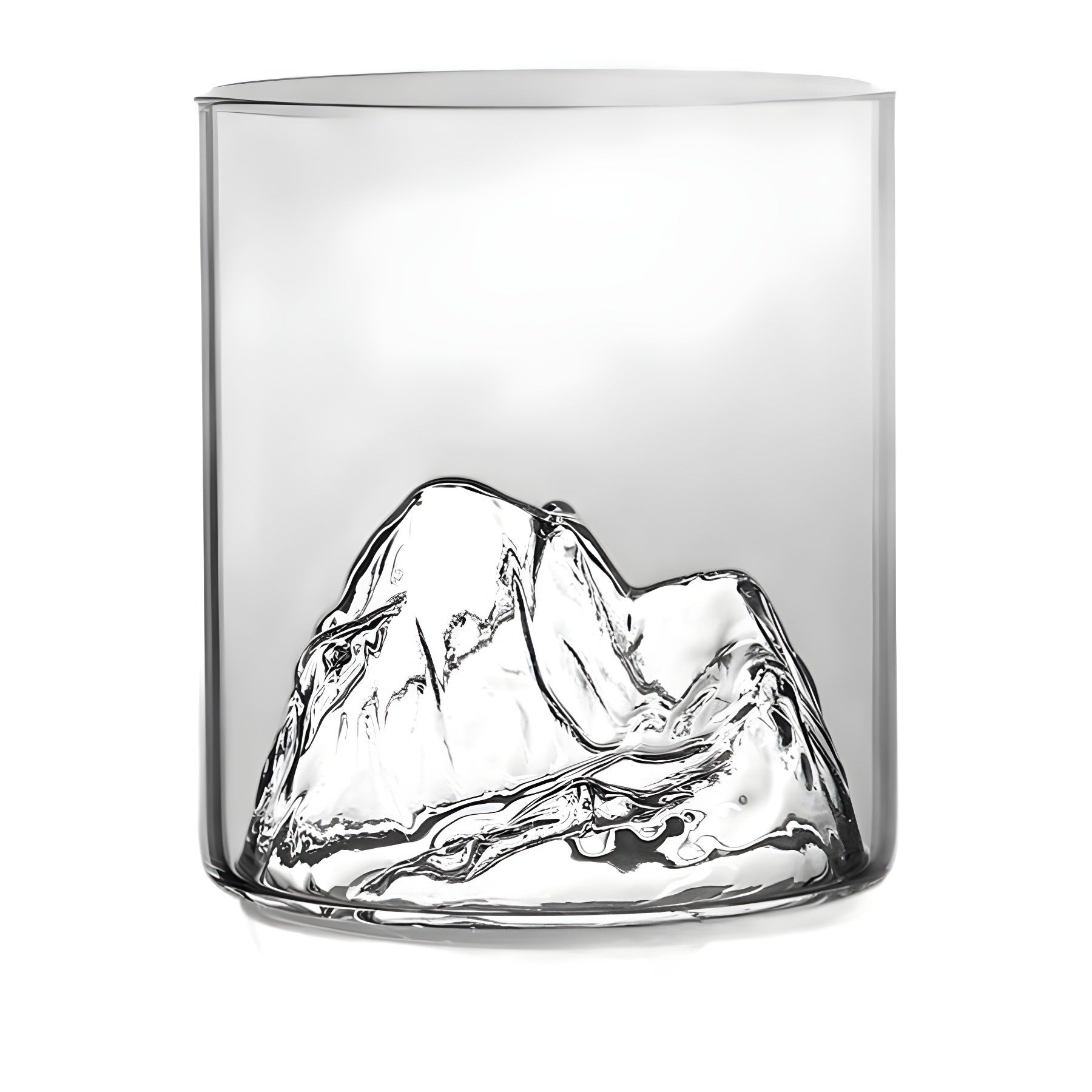 Mountain Viewing Glass Cup – China-Chic Fuji-Inspired Transparent Tea & Water Cup (Heat Resistant, Handle-Free)