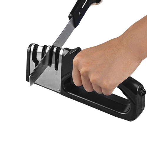 4-Stage Kitchen Knife Sharpener – Multifunctional, Portable, Non-Slip Base Kitchen Gadget