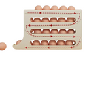 Livoya™ Automatic Rolling Egg Storage Box – Large Capacity, Slim Design for Refrigerator & Kitchen