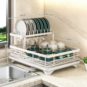 2025 Kitchen Dish Drying Rack with Adjustable Stainless Steel Organizer