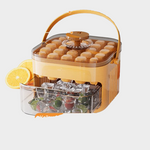 50-Grid Large Capacity Ice Maker – Double-Layer Ice Storage Barrel & Ball Mold Set for Home & Outdoor Use