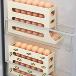 Livoya™ Automatic Rolling Egg Storage Box – Large Capacity, Slim Design for Refrigerator & Kitchen