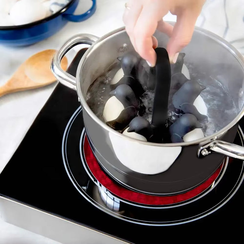 . Penguin-Shaped Egg Cooker – Cute Multifunctional Silicone Egg Boiler & Fridge Storage Holder