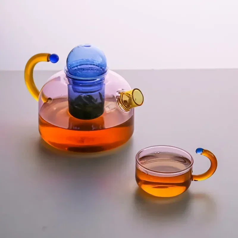 Creative Heat Resistant Glass Teapot Pitcher – Durable Household Teaware for Tea Sets and Kettles