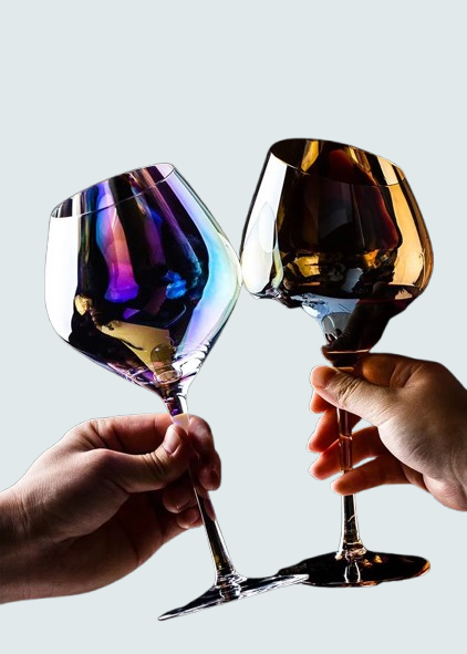 Creative Bevel Champagne Wine Glass Cups Crystal Transparent Goblet Colored Glasses Nordic Ins Style Color Changing Wine Cup