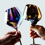Creative Bevel Champagne Wine Glass Cups Crystal Transparent Goblet Colored Glasses Nordic Ins Style Color Changing Wine Cup