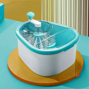 No-Touch Fruit Washing Basin – Multifunctional Draining Basket for Pesticide & Stain Removal (Pink/Blue)