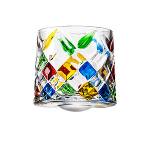 Hand-Drawn Rotating Glass Cups – Multi-Purpose Nordic Style Whiskey Glasses (270ml)