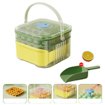 50-Grid Large Capacity Ice Maker – Double-Layer Ice Storage Barrel & Ball Mold Set for Home & Outdoor Use