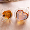 Heart-Shaped Double Layer Glass Mug – 180ml / 240ml Heat-Resistant Cup for Coffee, Tea, Juice & More