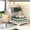 2025 Kitchen Dish Drying Rack with Adjustable Stainless Steel Organizer