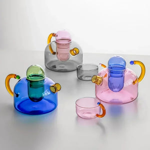 Creative Heat Resistant Glass Teapot Pitcher – Durable Household Teaware for Tea Sets and Kettles