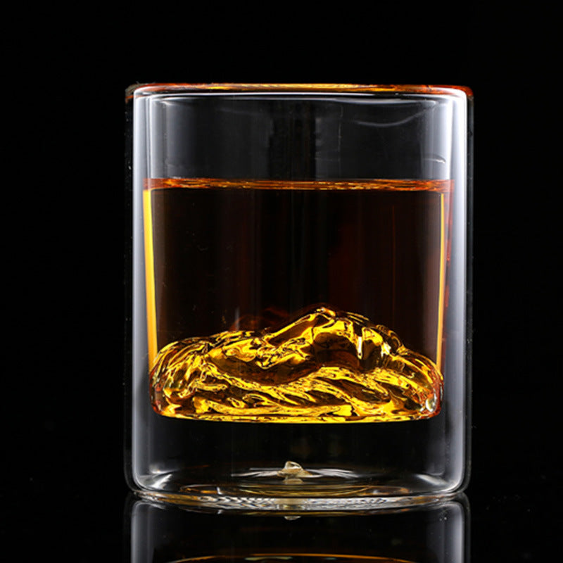 Livoya™ Double-Layer Heat-Resistant Glass Mug – 200ml Creative Cocktail & Coffee Cup (Lion Head Design)
